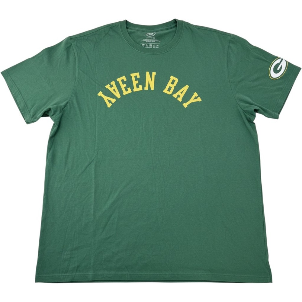 47 Brand Green Bay Packers Tee Shirt Green Soft Cotton Mens XXL NEW